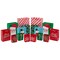 Hallmark Image Arts Assorted Holiday Gift Bag Bundle (16 Bags: 6 Small 5", 6 Medium 8", 2 Large 11", 2 XL 14") Red and Green, Santa, Stripes, Polka Dots, Snowmen, Snowflakes